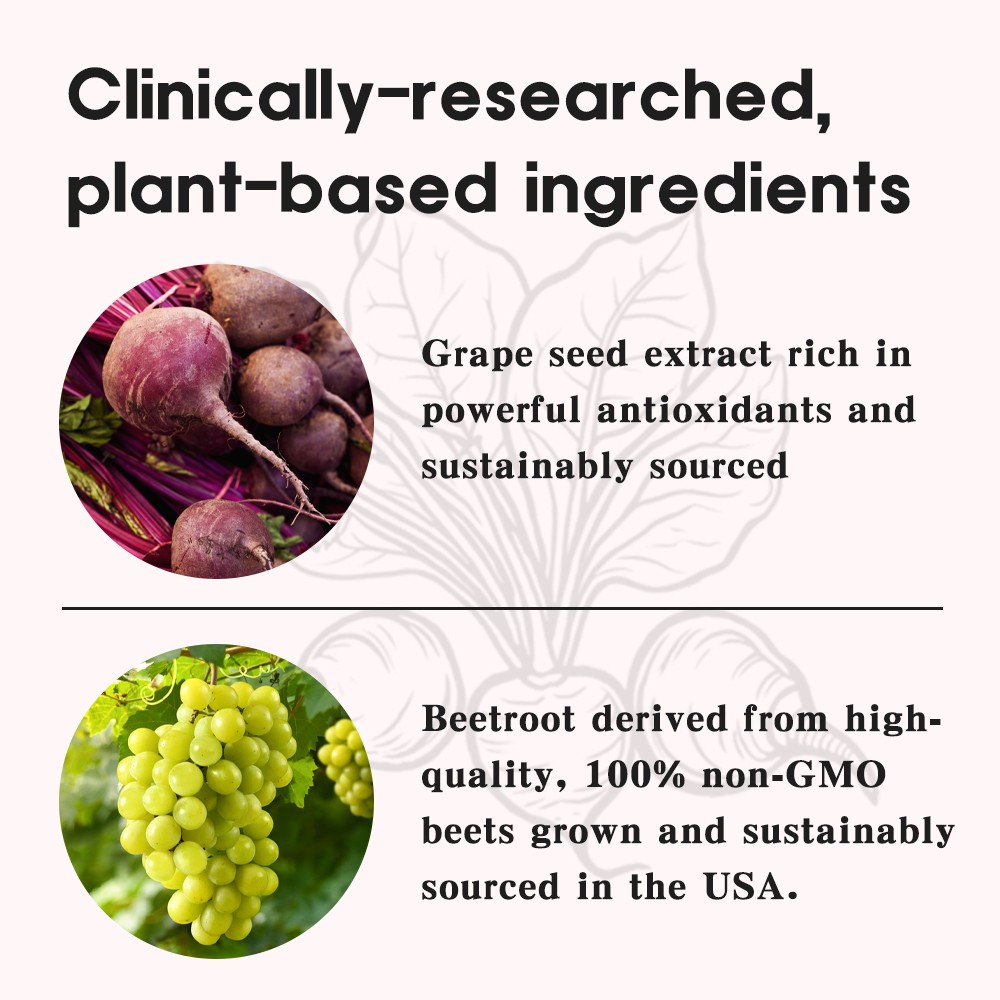 Beet Root Gummy 60 Pills Heart Health Boosts Circulation,Blood Pressure Support