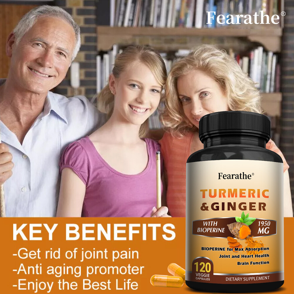 Turmeric & Ginger – 95% Curcuminoids 1950mg Max potency w BioPerine