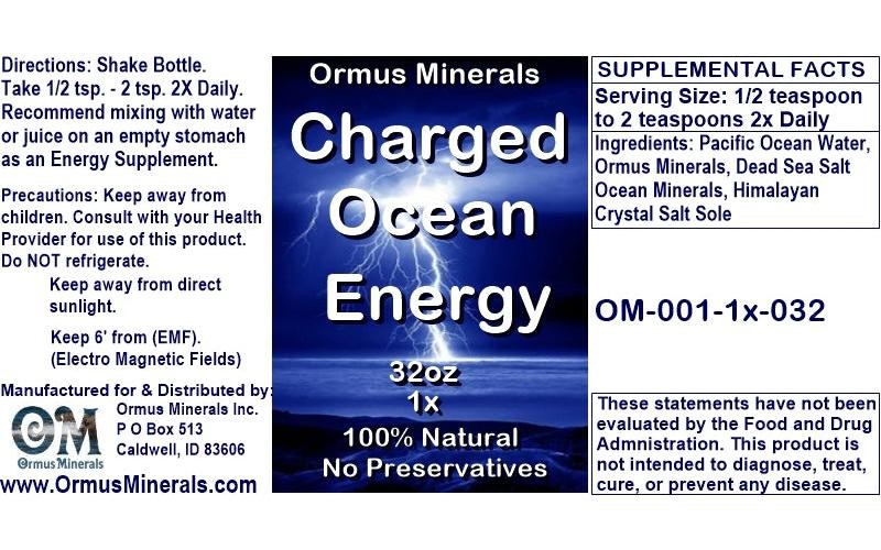Ormus Minerals Charged Ormus Ocean Energy 32oz Extra Strength