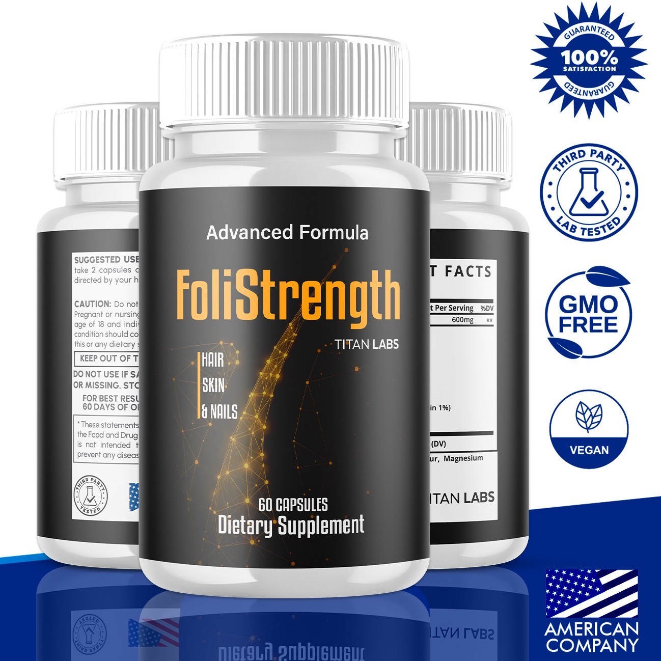 (2 Pack) FoliStrength Pills Advanced Healthy Hair Support Foli Strength 120 Caps