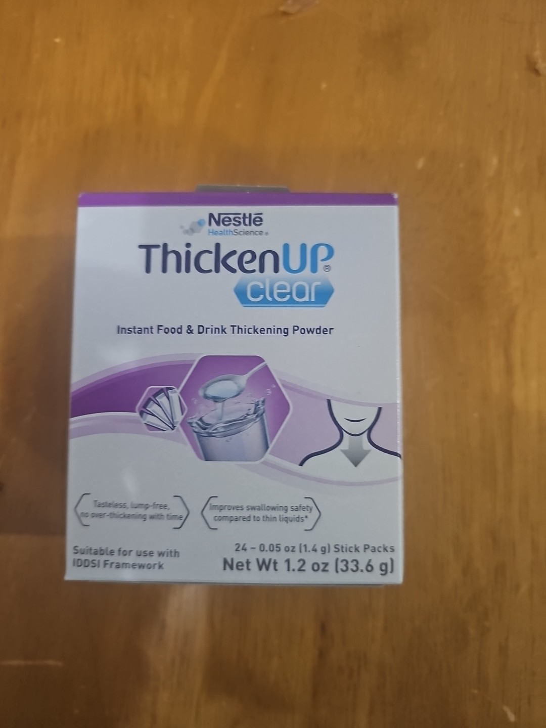 Nestle ThickenUp Clear Instant Thickening Powder, 24, 0.05oz Stick Packs