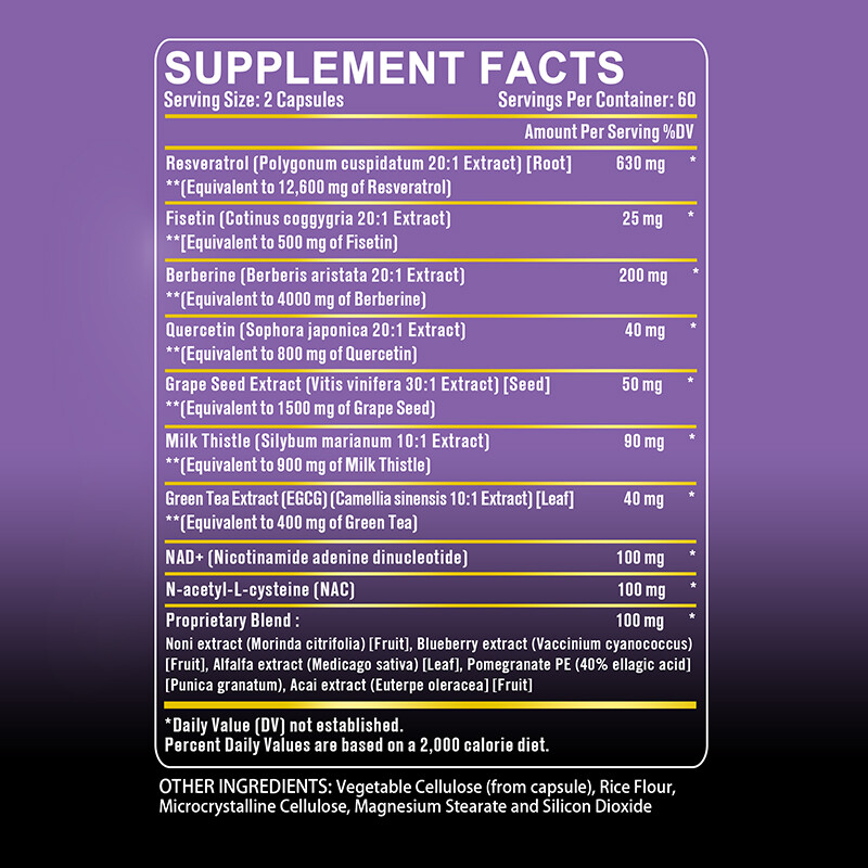 Resveratrol Capsules, Supports Brain & Heart Health 120 Capsules x 3 Bottle