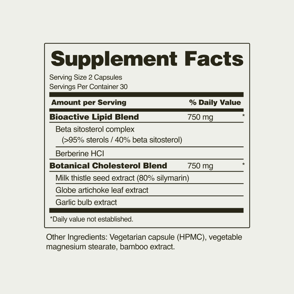 Cholesterol Health Snap Supplements Lipid Metabolism, Digestive Function, 60 Cap