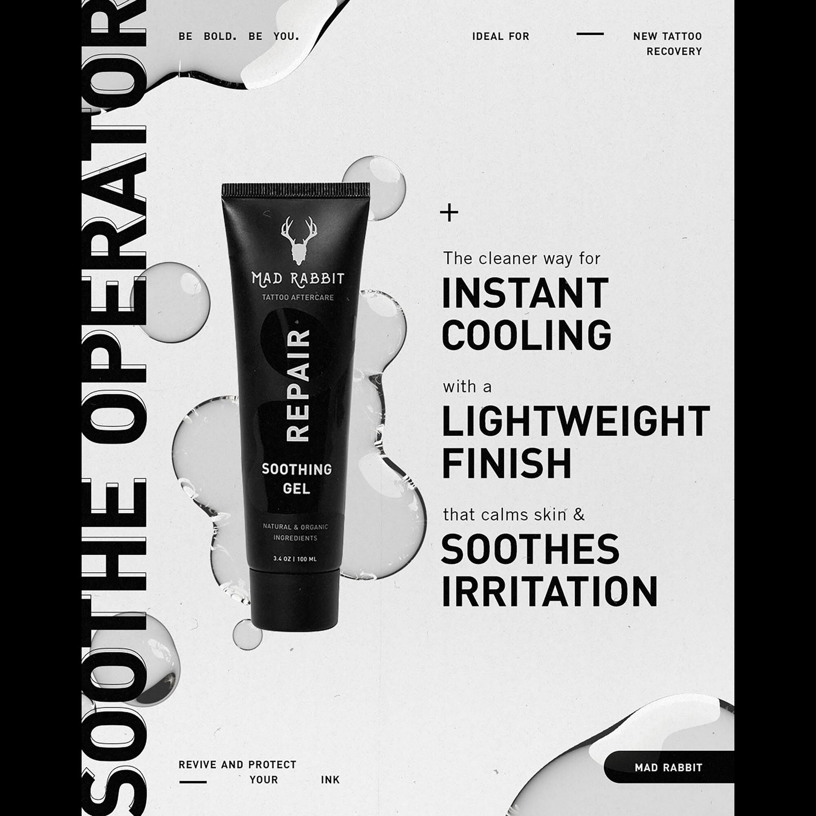 Soothing Gel Tattoo Aftercare – 3.4 oz (1 Bottle)