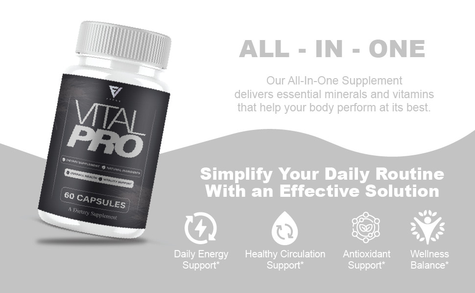 (5 Pack) Vital Pro Capsules, Vital Pro Performance Supplement (300 Capsules)