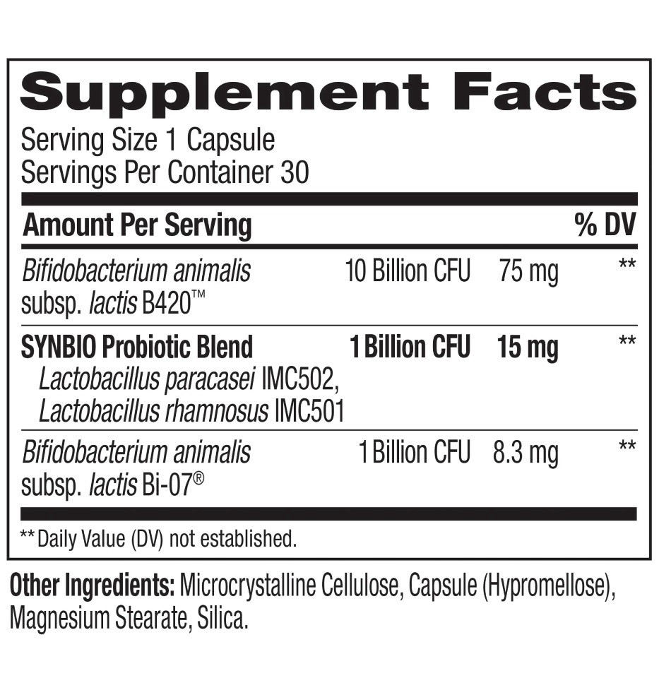 OLLY Metabolism Support Supplement with Probiotics and Studied Strains, 30 caps