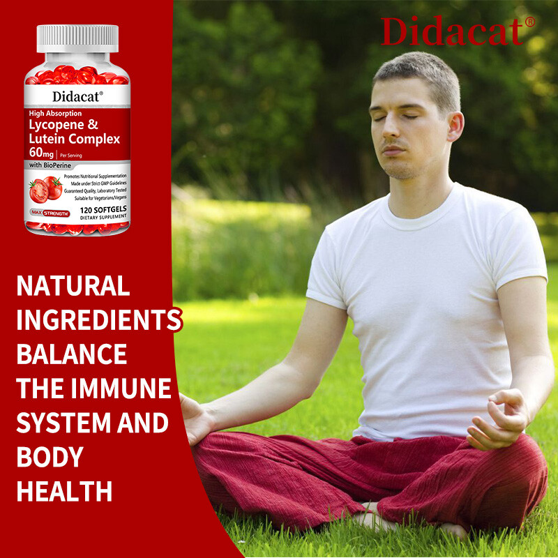 Lycopene & Lutein Complex 60mg, Supports Prostate, Heart & Eye Health