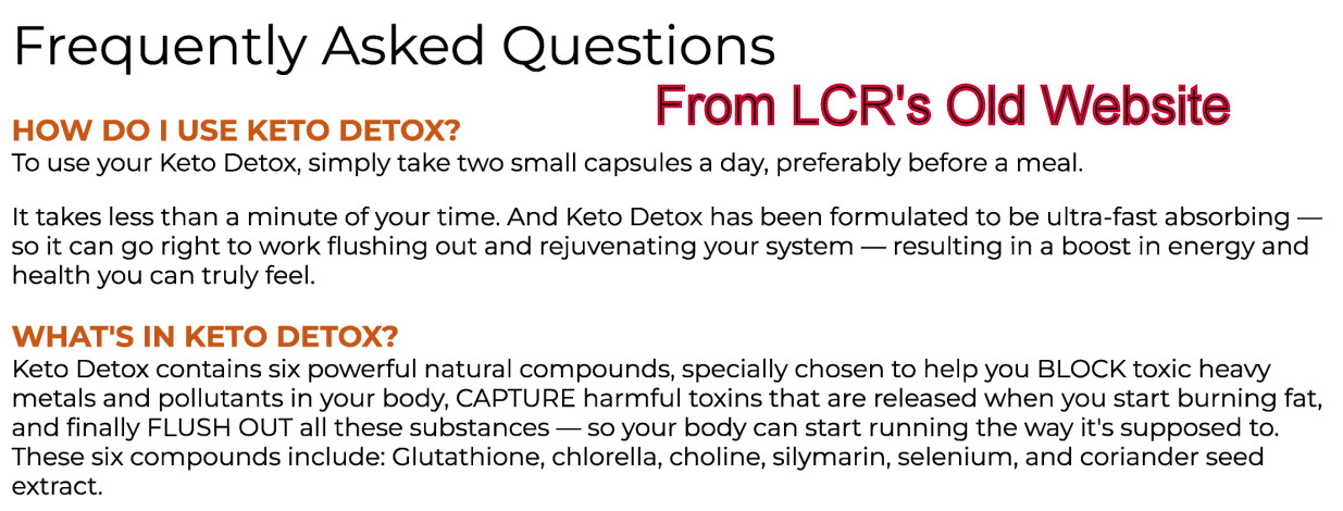 LCR, Keto Detox, Dietary Supplement, 60 Capsules, 30-Day Supply