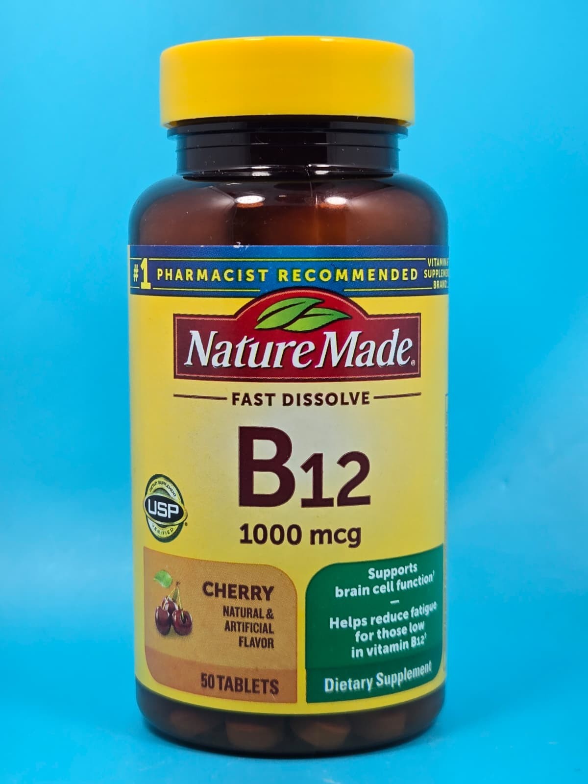 Nature Made Sublingual Vitamin B-12 Tablets 1000 mcg 50 Count Exp 04/2028+
