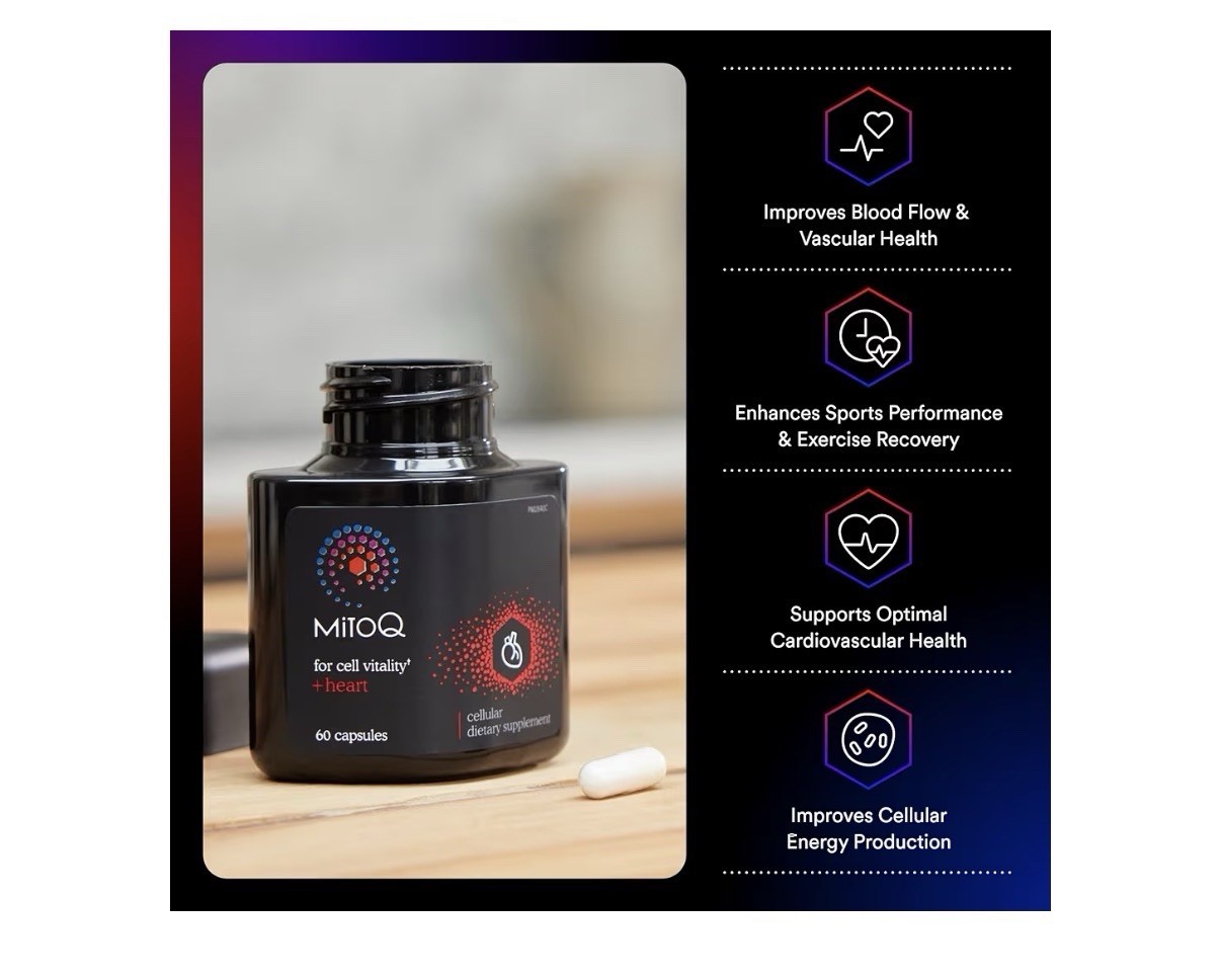 MitoQ For Cell Vitality + Heart Cellular Dietary Supplement Blood Flow 90capsule