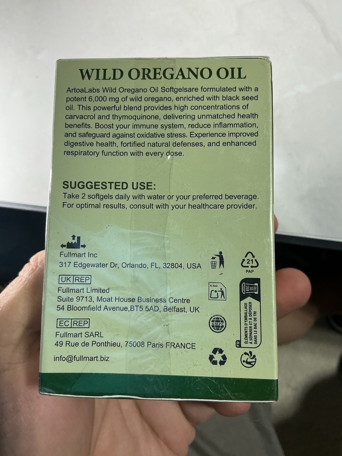 ArtoaLabs Wild Oregano Oil Softgels with Black Seed Oil – Digestive Health