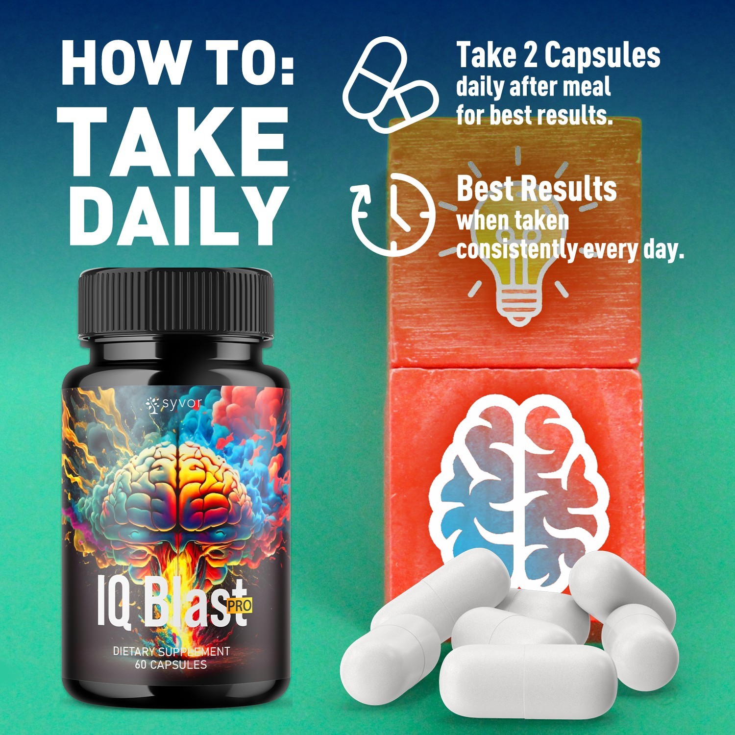 IQ Blast Pro Brain Supplement – Enhance Cognitive Function and Clarity (2 Pack)