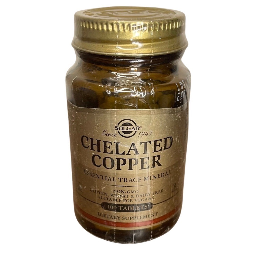 Solgar Chelated Copper 100 Tablets Essential Trace Mineral Dietary Supplement
