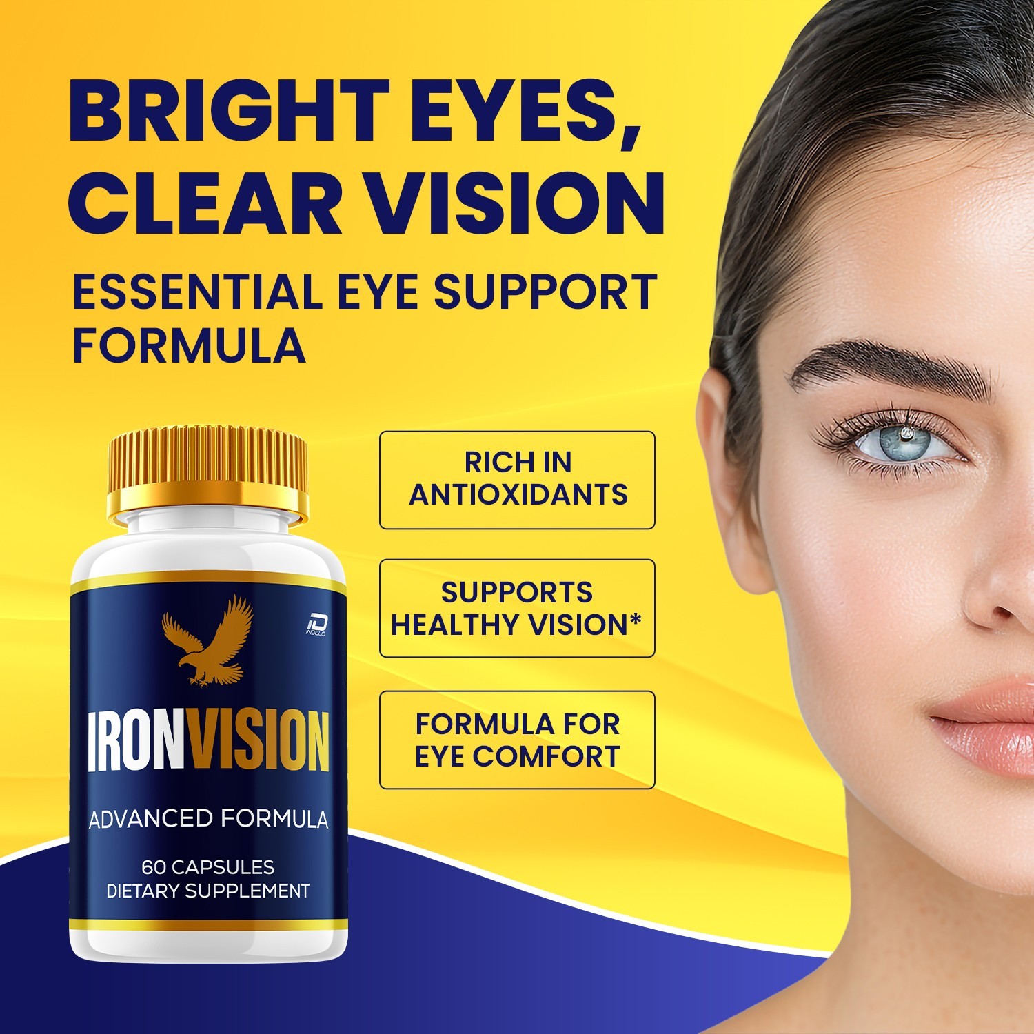(3 Pack) Iron Vision Eye Support Supplement – IronVision Capsules Eye Vitamins