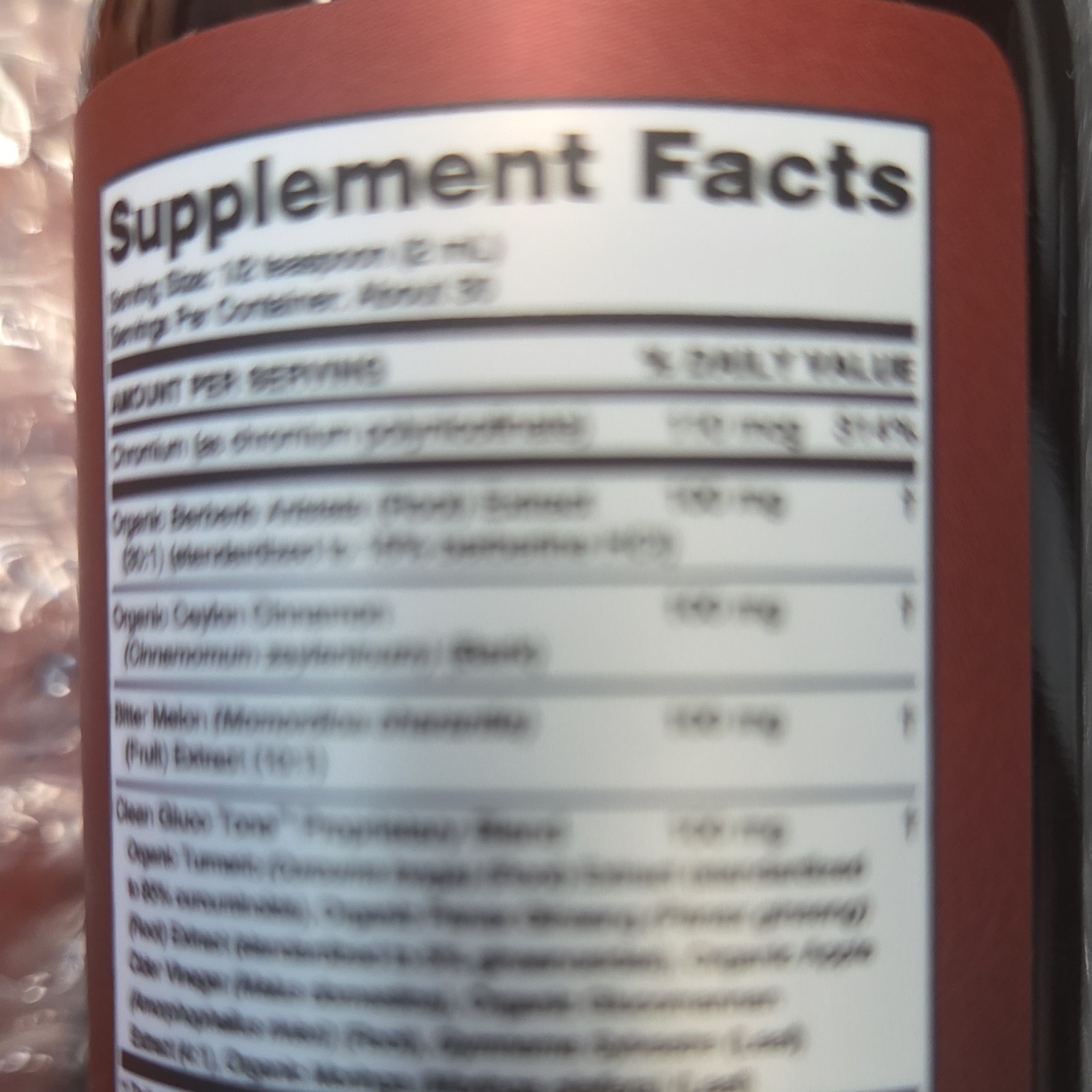 Clean Nutra Gluco Tone Liquid Drops w/ Berberine, Berry Cinnamon, 2 fl oz