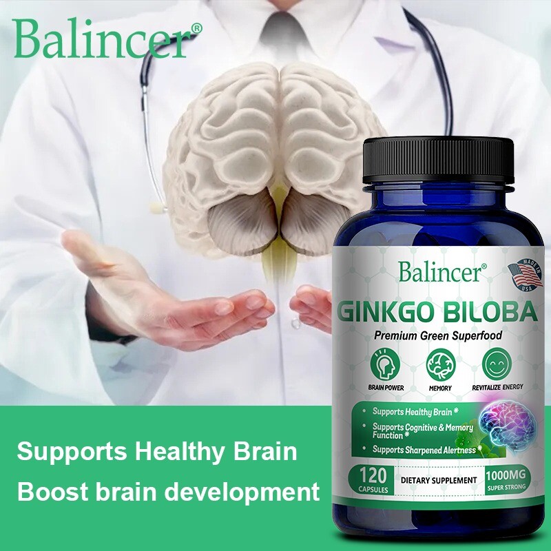 Balincer Ginkgo Biloba Extract 1000mg, 30 To 120 Caps – Gluten Free & Non-GMO