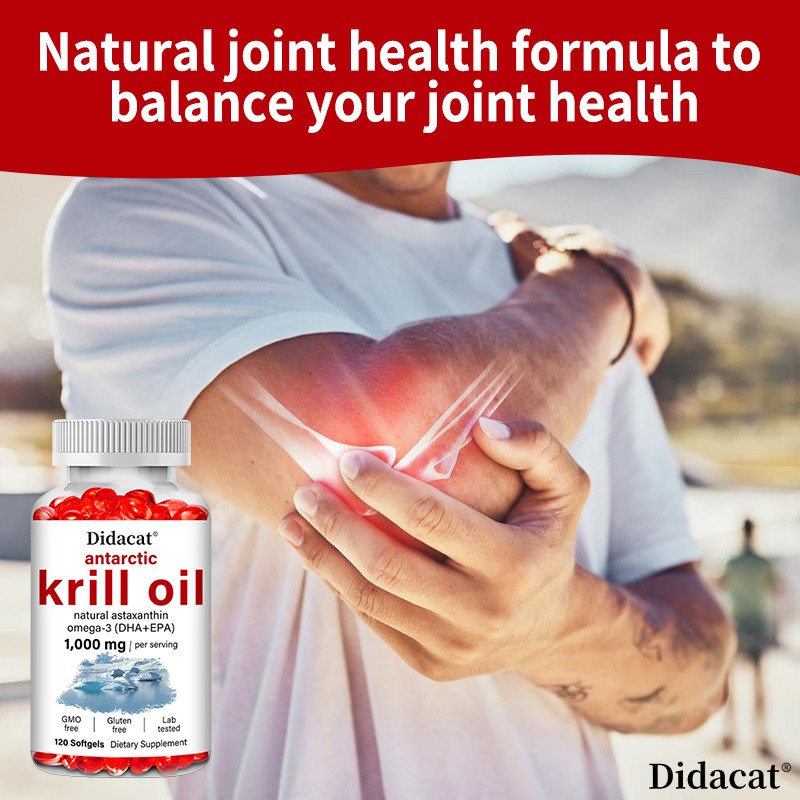 Antarctic Krill Oil 1000mg Softgels – with Omega-3 EPA, DHA & Astaxanthin