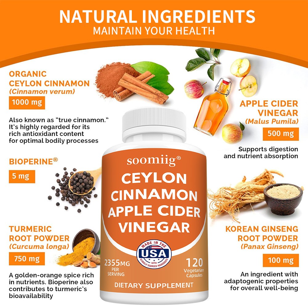 Ceylon Cinnamon 1000mg high strength caps blood sugar digestion 30-120 caps
