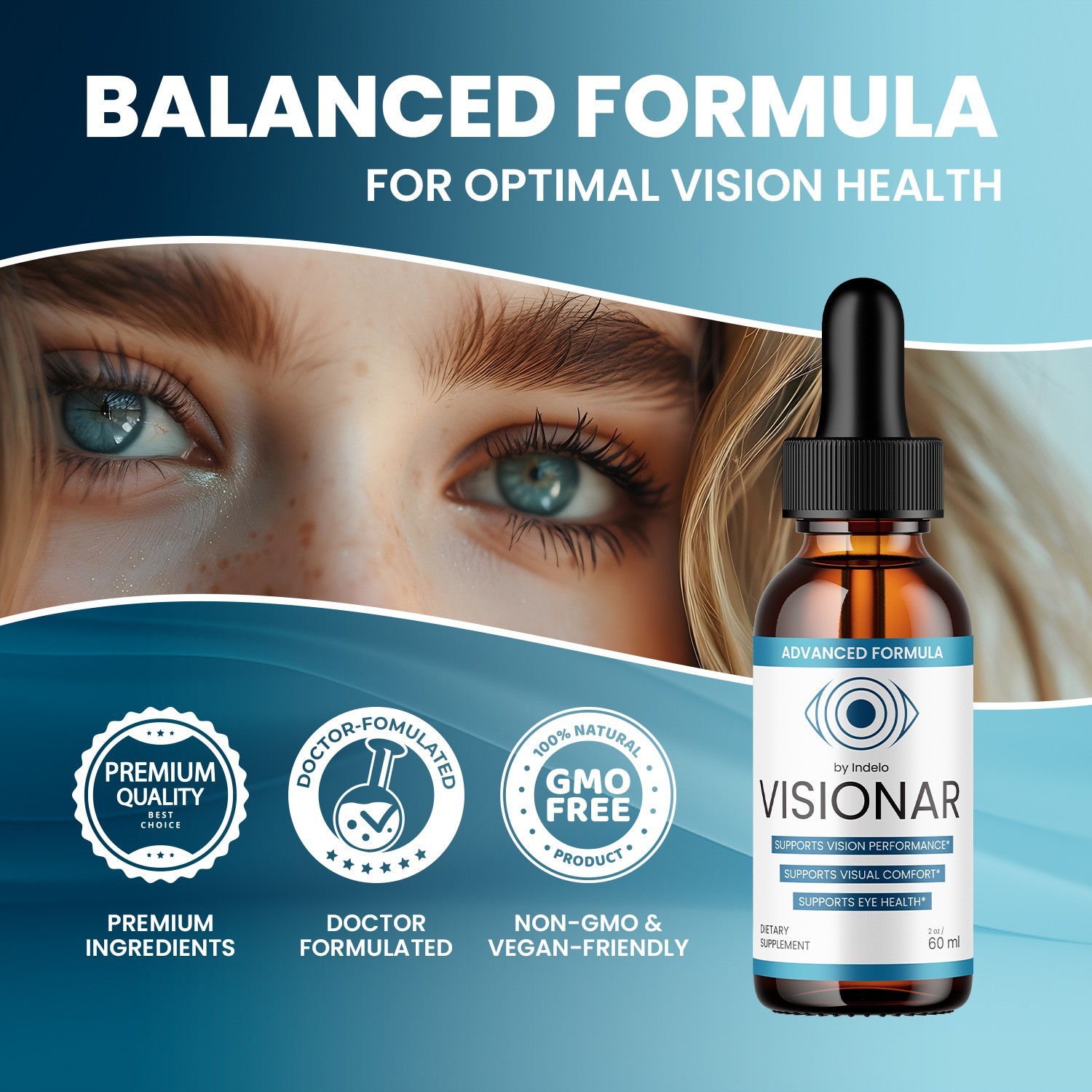 (1 Pack) Visionar Drop Eye Support Supplement – Liquid Vitamins Healthy Vision