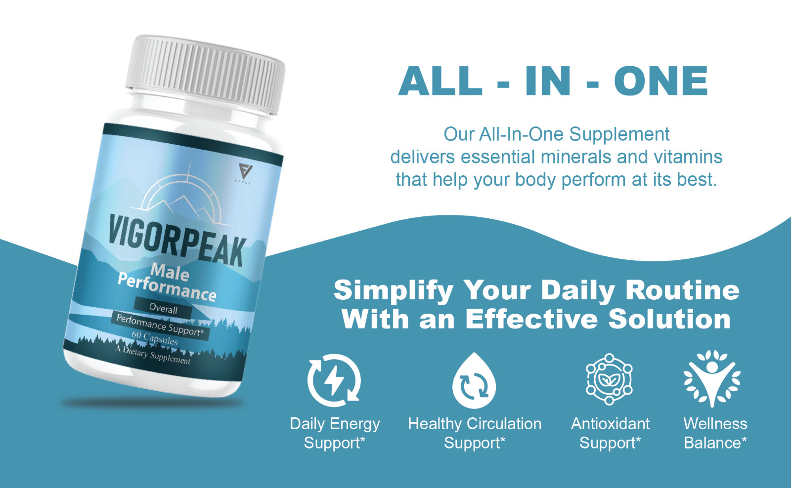 (2 Pack) VigorPeak Advanced Performance, Vigor Peak Daily Support (120 Capsules)