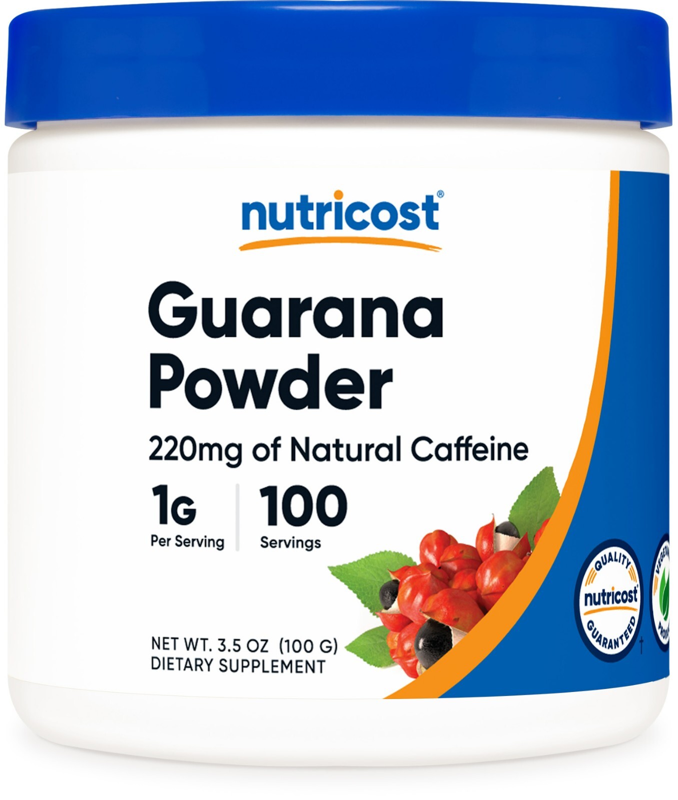 Nutricost Guarana Powder 100 Grams – Gluten Free & Non-GMO