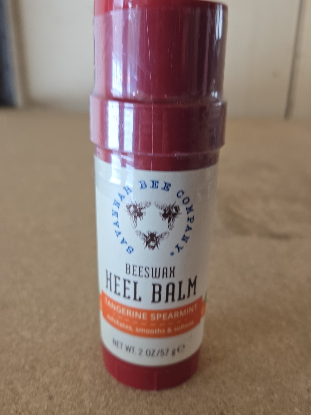 Savannah Bee Natural Beeswax Heel Balm Tangerine Spearmint, 2 Ounces
