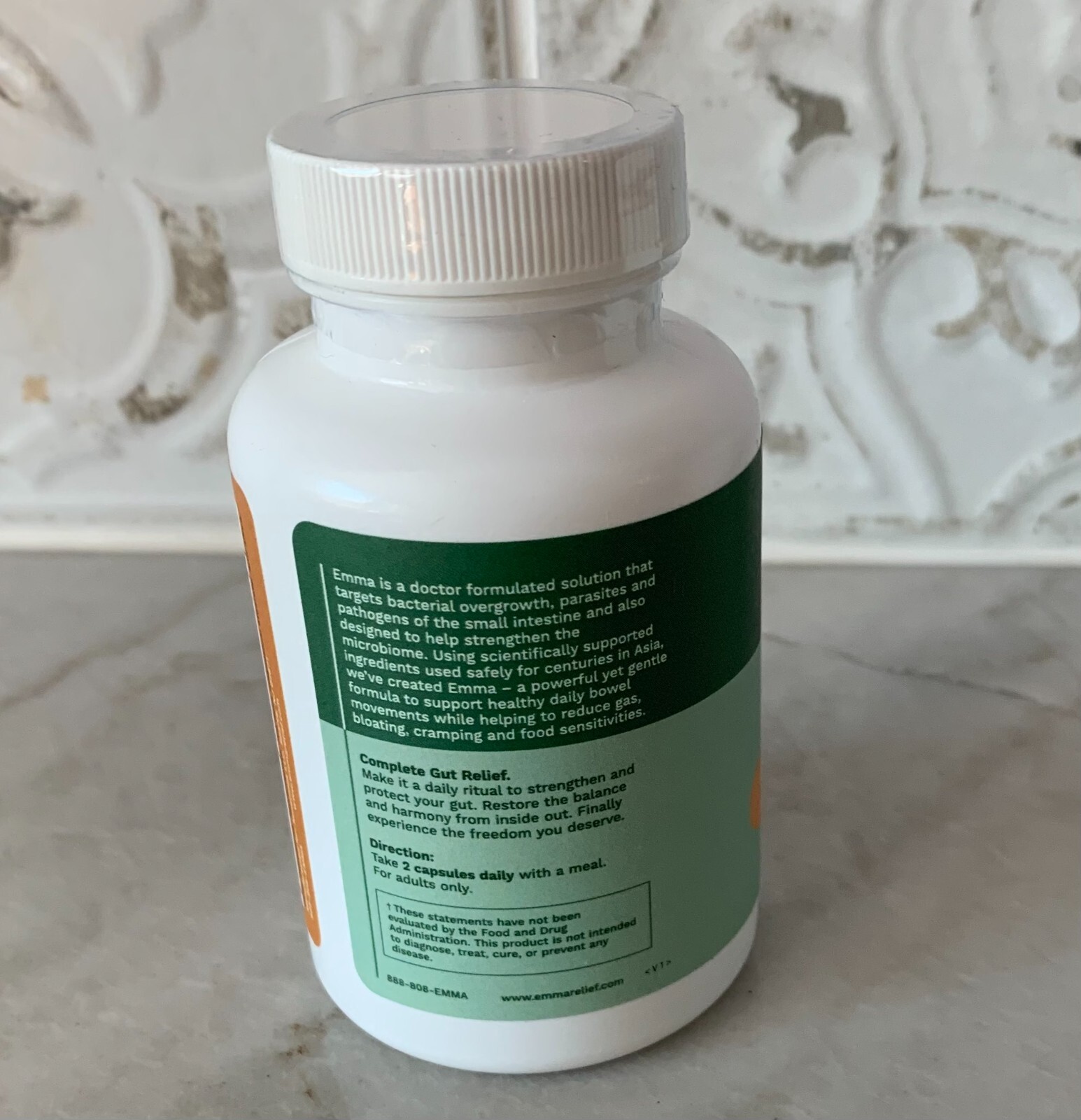 Emma Relief Supplement, Keto Gut, CONSTIPATION, Bloating, 60 Caps