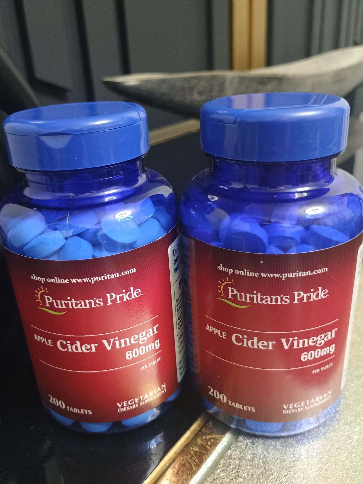Puritan’s Pride Apple Cider Vinegar 600mg Vegetarian Tablets, 200 Count