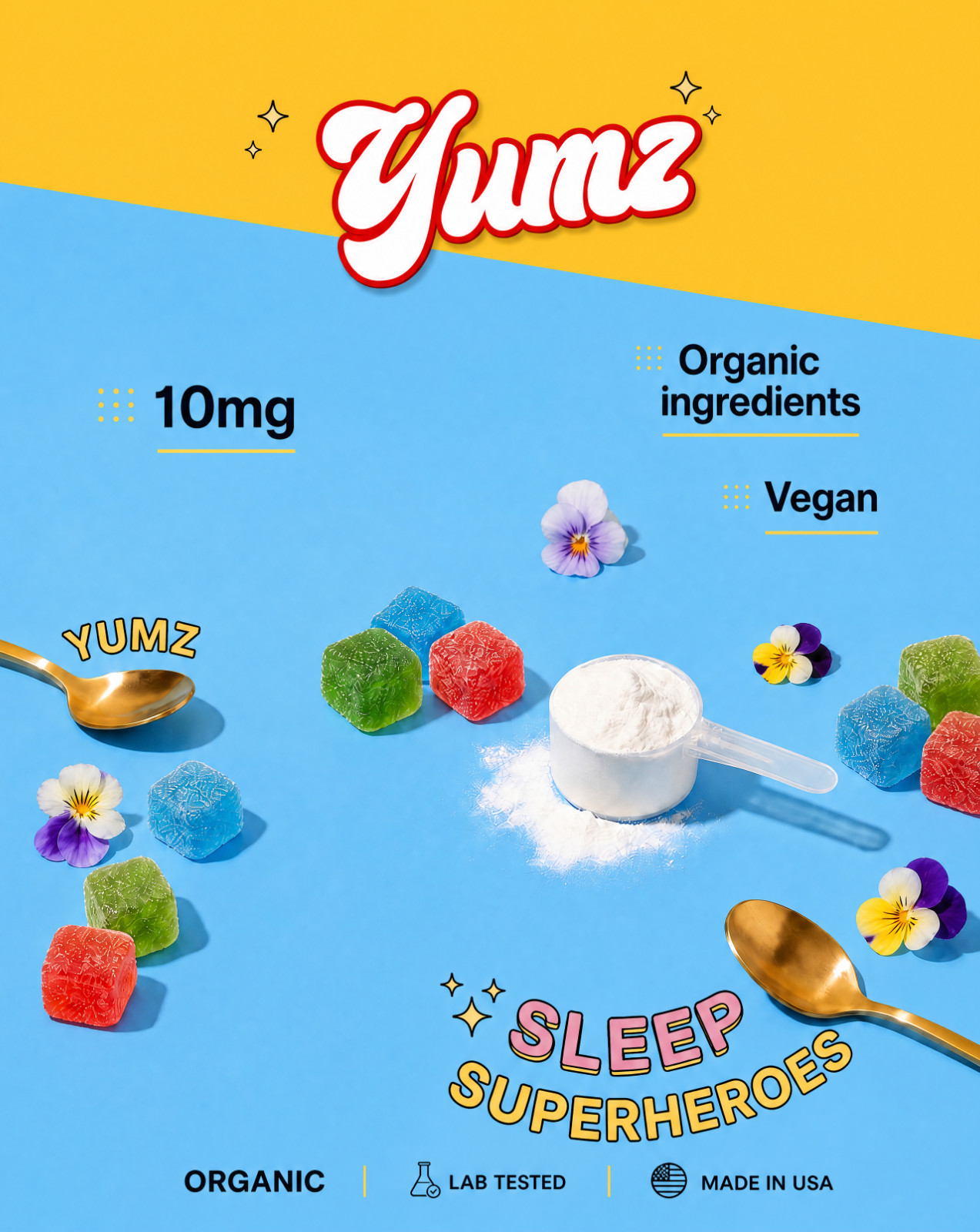 Hemp-Seed Oil – Fruit Punch – Gummies – Vegan – Made in USA – 30CT – YUMZ