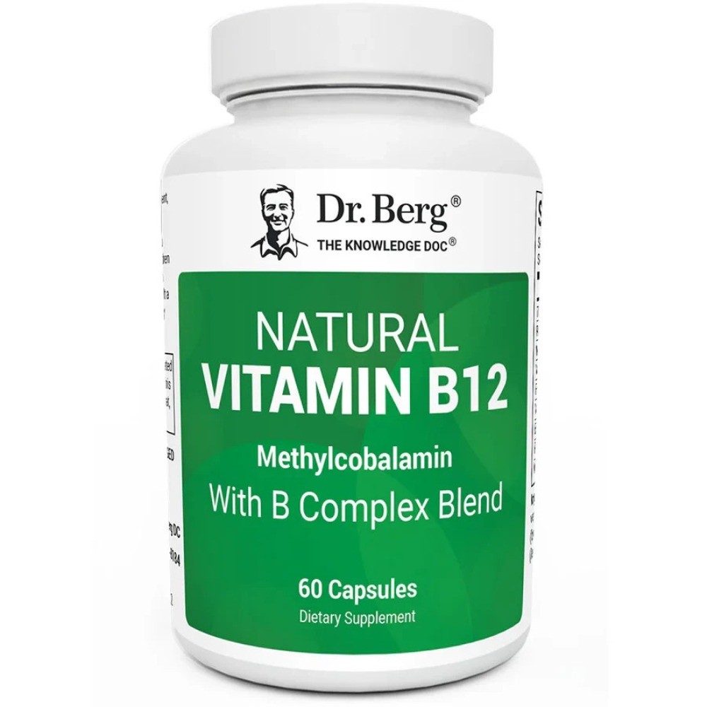Natural Vitamin B12 – with B complex and Magnesium – 1000 mcg of Methylcobalamin