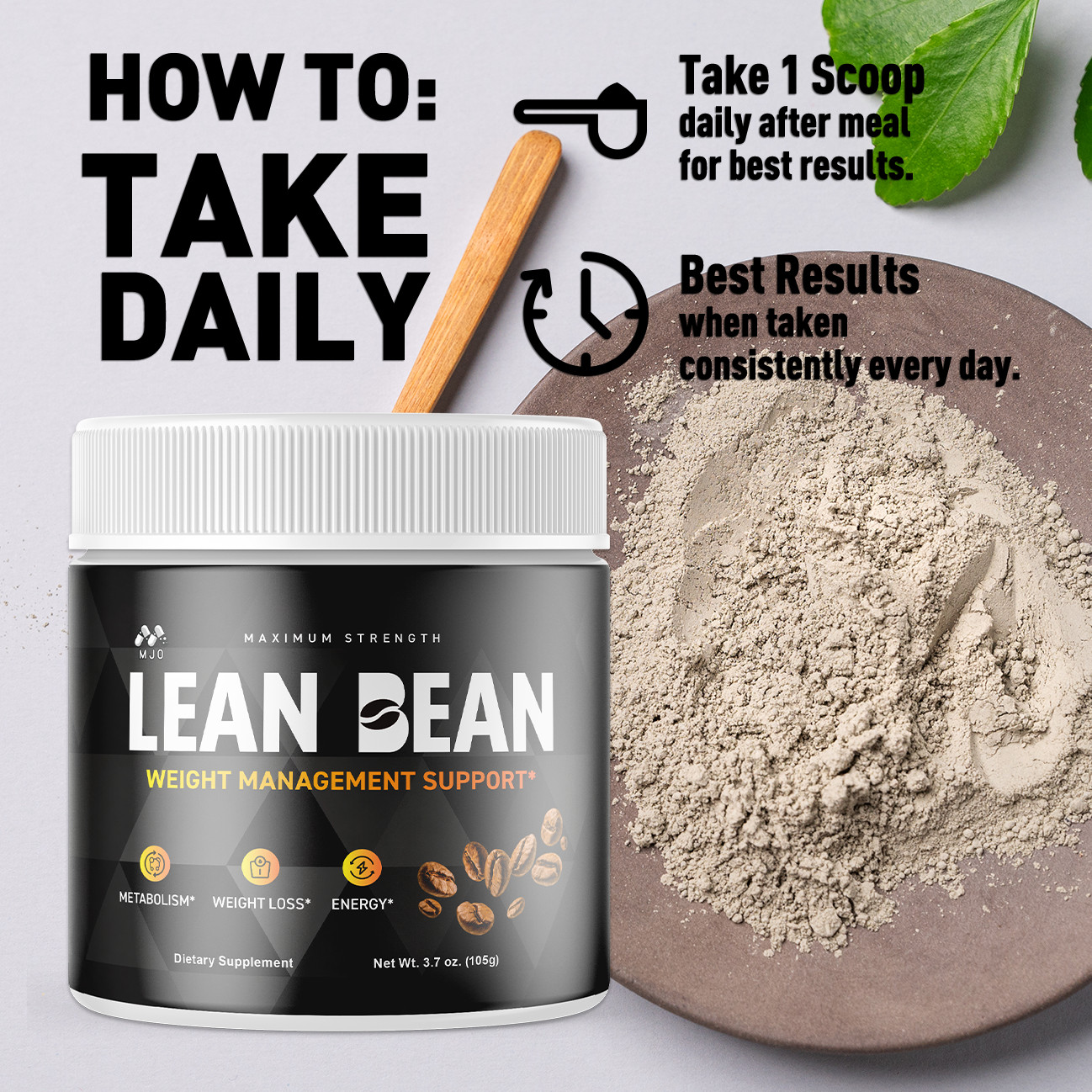 (5 Pack) Lean Bean Powder Support for Weight Management LeanBean 150 Servings
