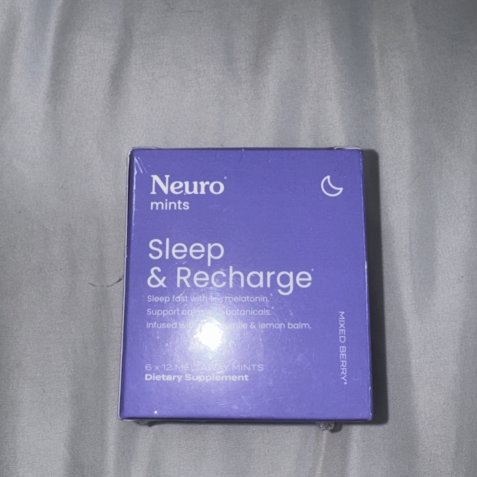 Neuro Sleep & Recharge Melatonin 1mg Mixed Berry Mints 72 Count Exp: 03/27