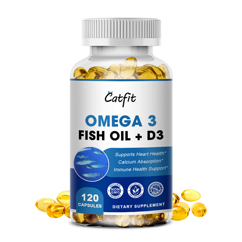 120 Pills Omega 3 Fish Oil Capsules 3x Strength 1200mg EPA & DHA Highest Potency