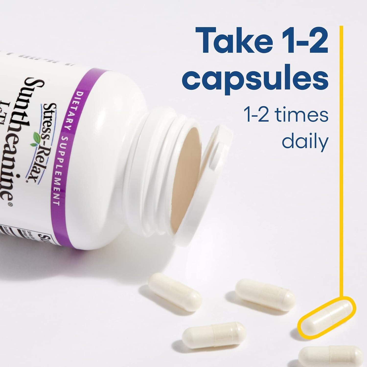 Natural Factors Stress-Relax Suntheanine L-Theanine 125 mg,60 Vegetarian Caps