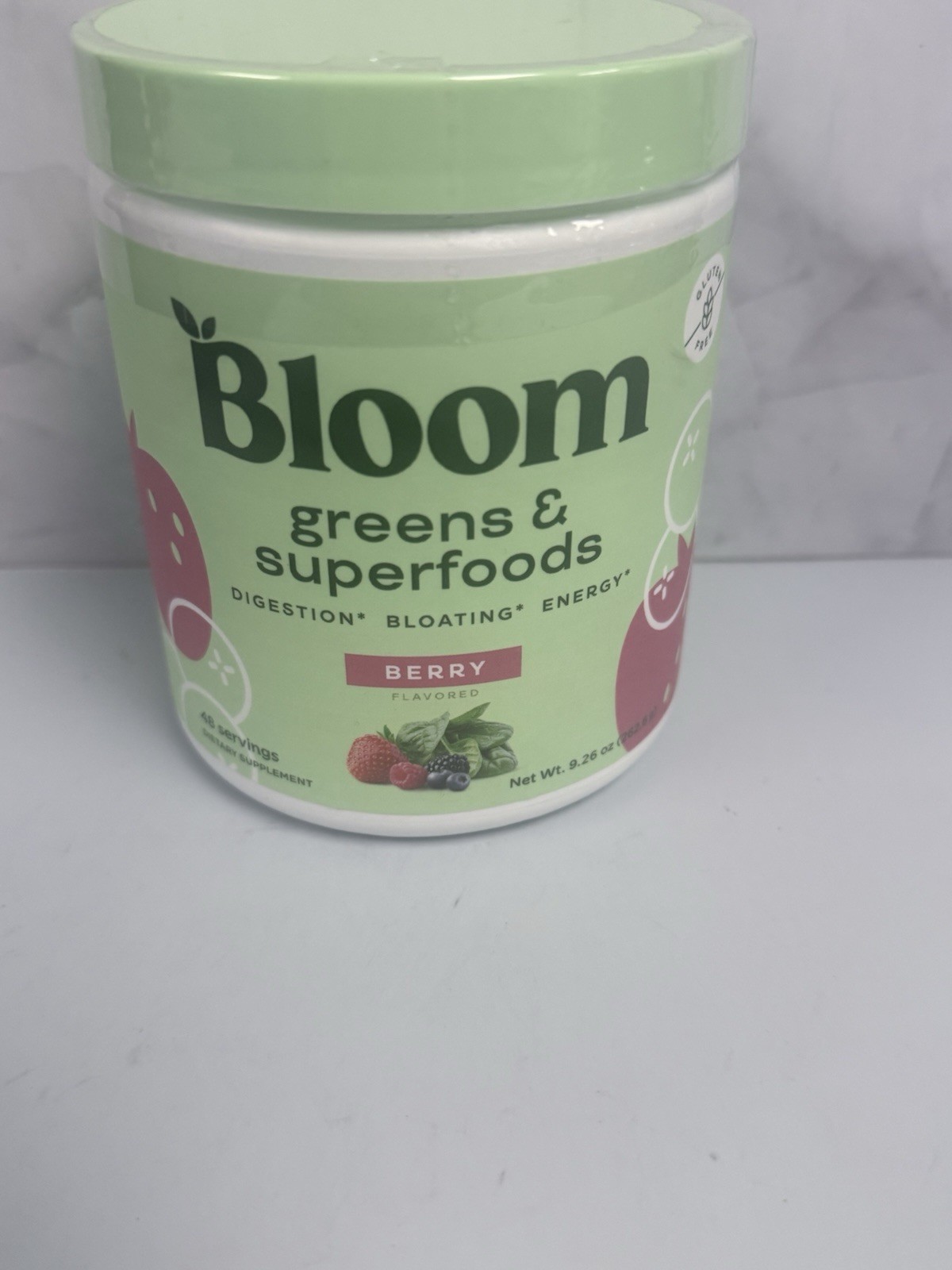Bloom Nutrition Greens & Superfoods Supplement Powder, Berry Expired 11/25