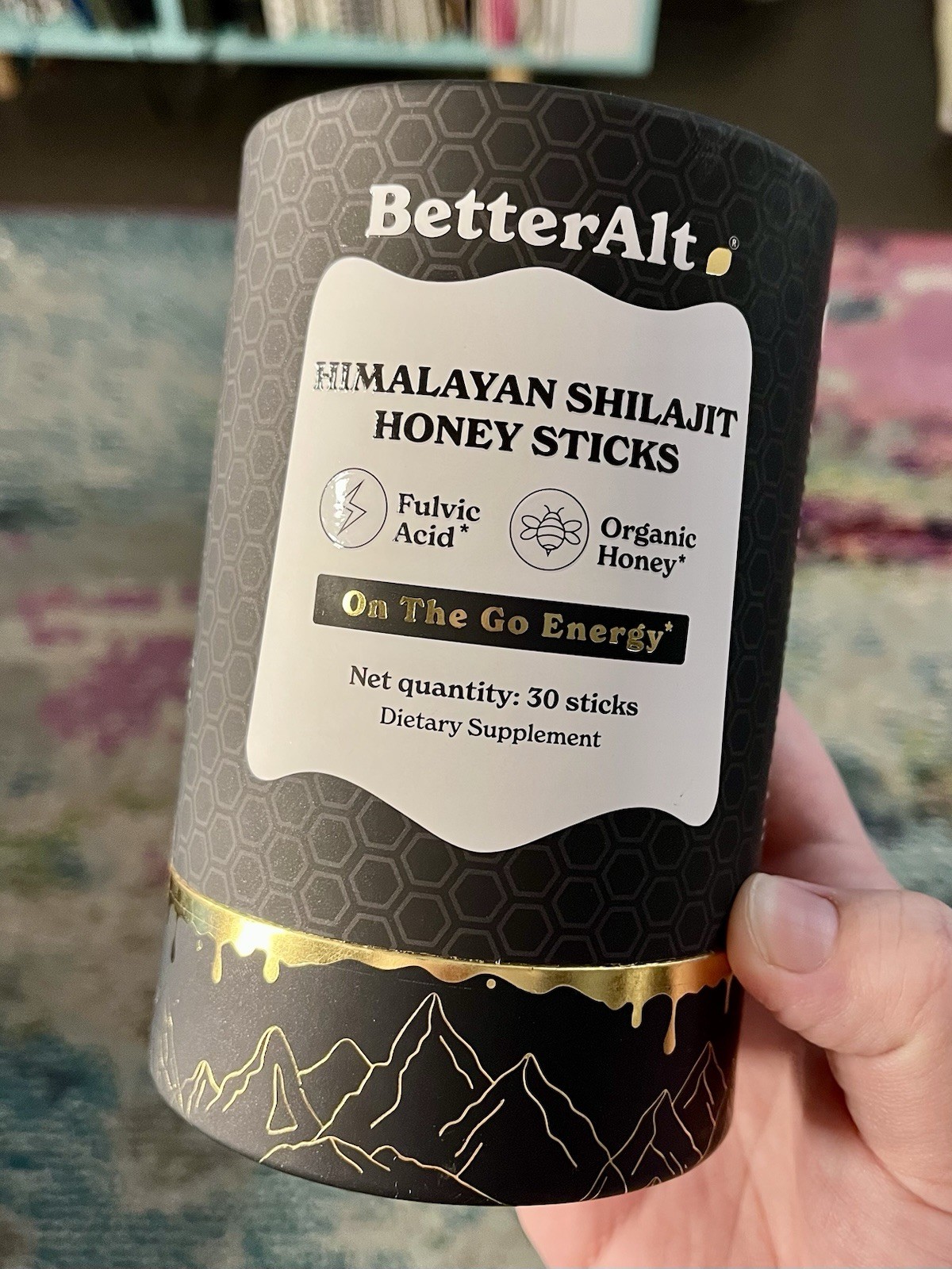 BetterAlt Himalayan Shilajit Honey Sticks Fulvic Acid Saffron Gluten-Free 30 ct