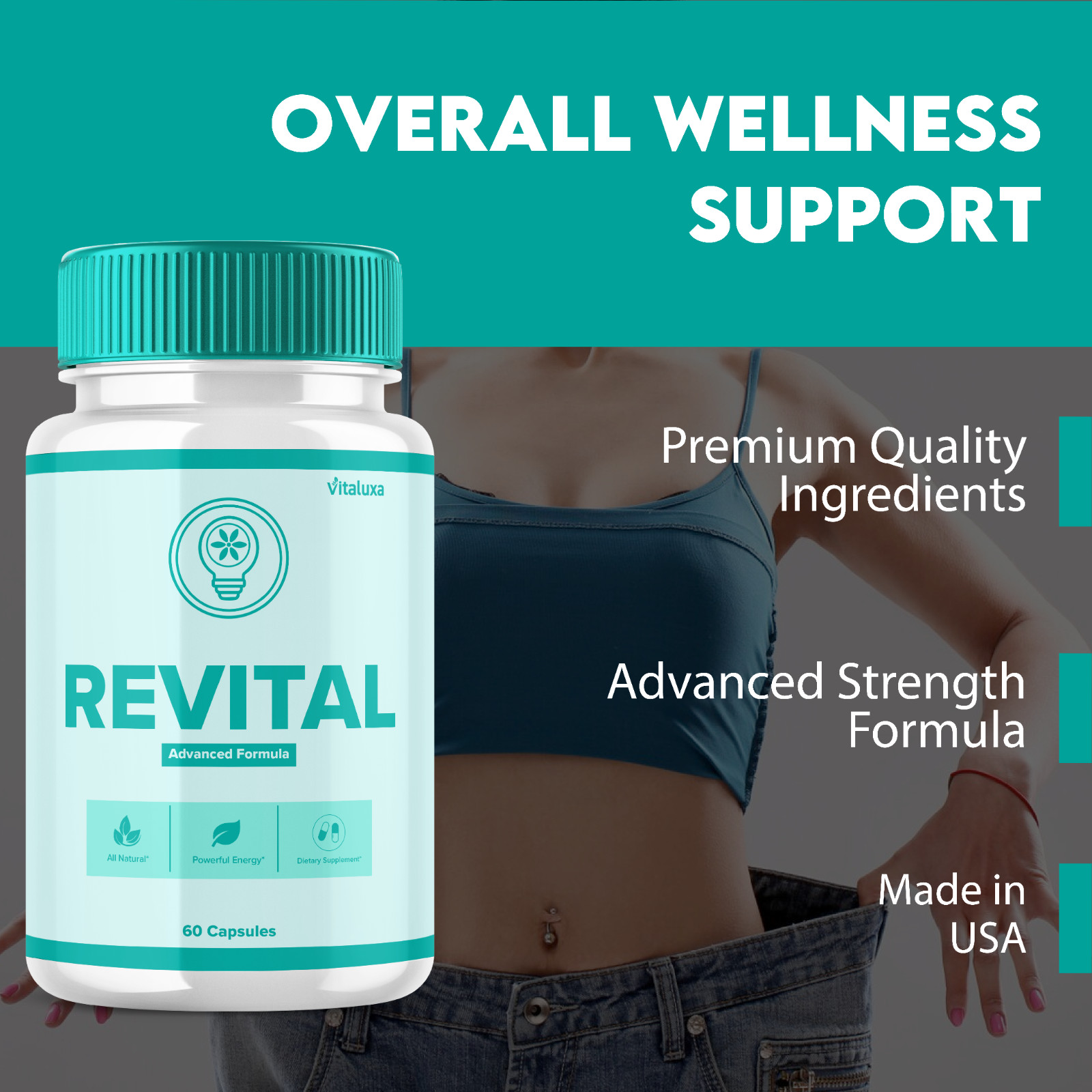 (3 Pack) Revital Capsules Formula for Health & Wellness Pills (180 Capsules)