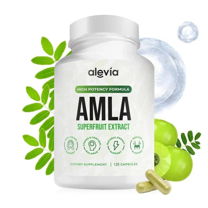 Alevia Organic Amla Capsules 1000mg Indian Gooseberry Antioxidant (1 Pack)