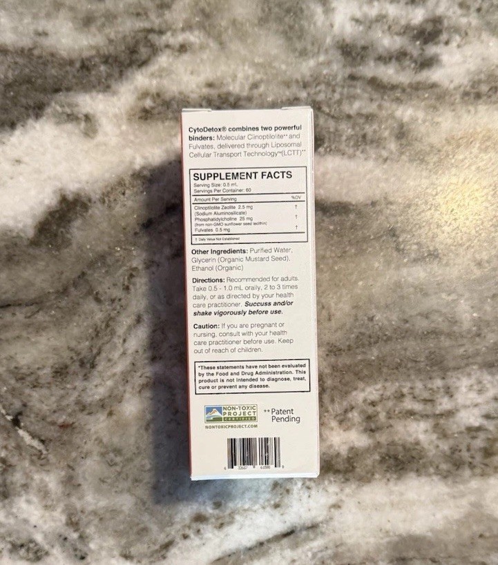 CytoDetox True Cellular Formulas 1 fl oz Detox Supplement – New in Box – NIB