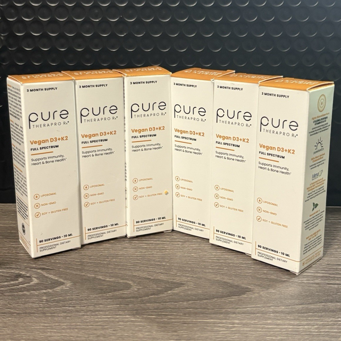 Pure TheraPro Rx Vegan Liposomal D3+K2 Liquid 10mL Non-GMO Exp 5/28/2027
