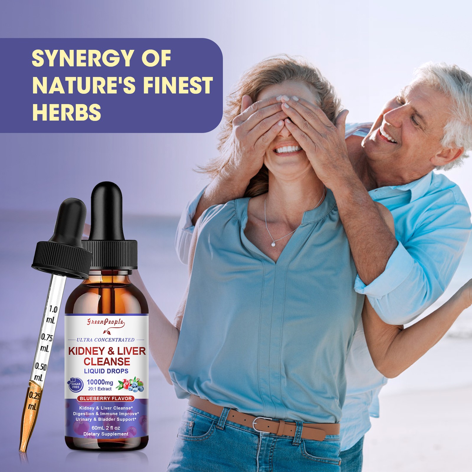 Kidney Liver Support Drops | 20:1 Cranberry Chanca Piedra Milk Thistle Vegan