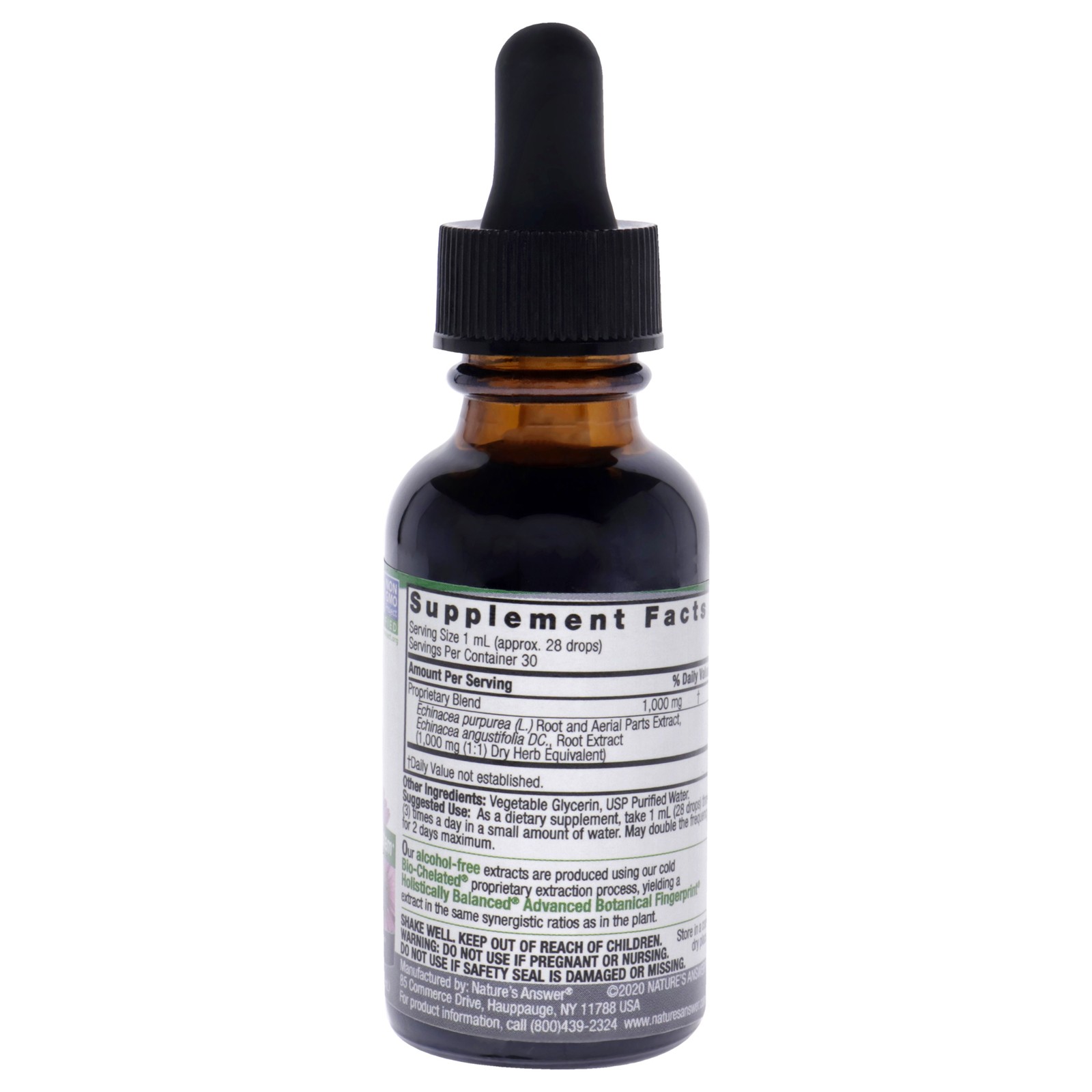 2 Pack Echinacea Root Extract AF – 1000 mg by Natures Answer for Unisex – 1 oz