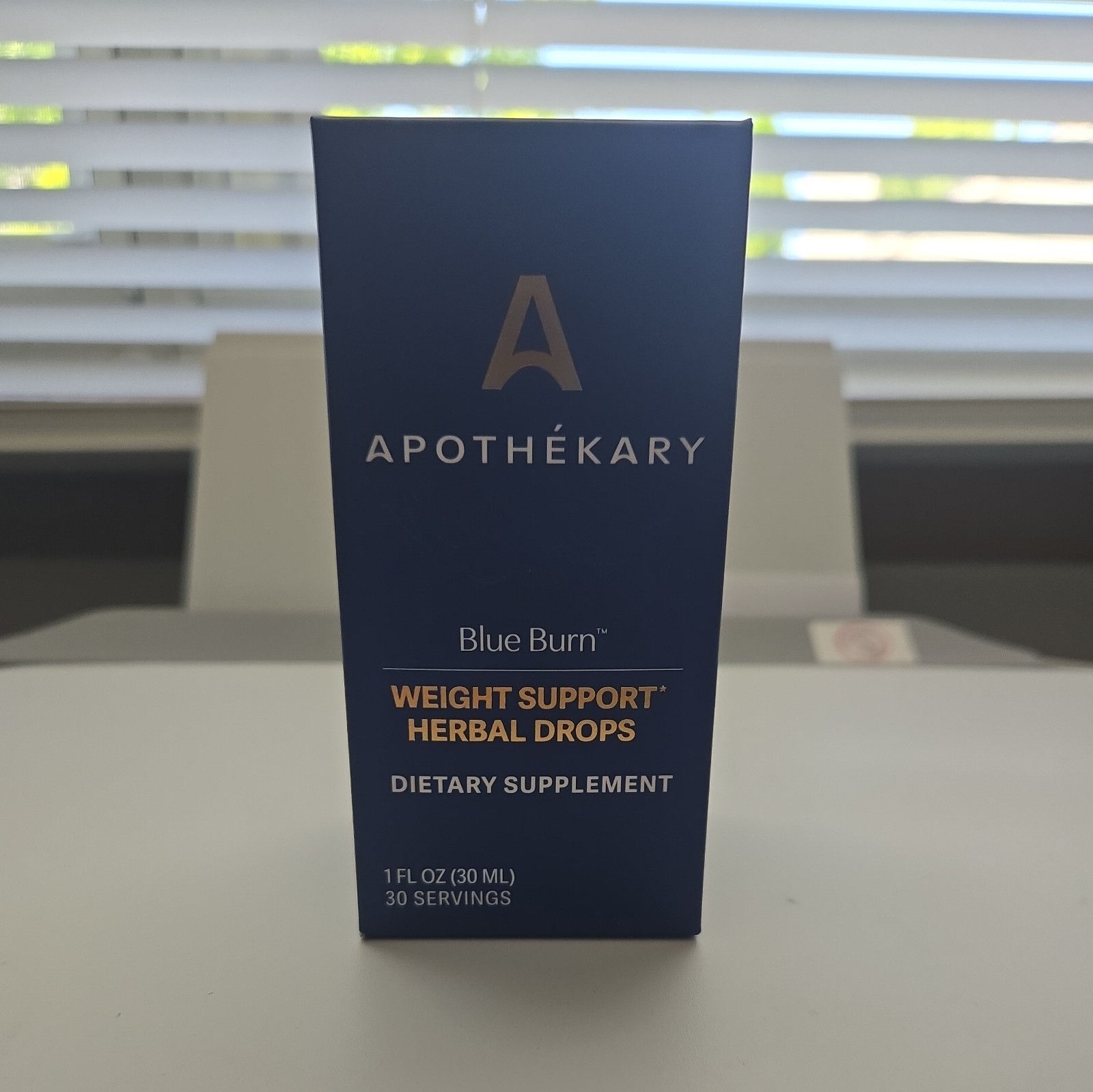 Apothékary Blue Burn Herbal Drops – Weight Support, Lemon, Organic – 1 fl oz