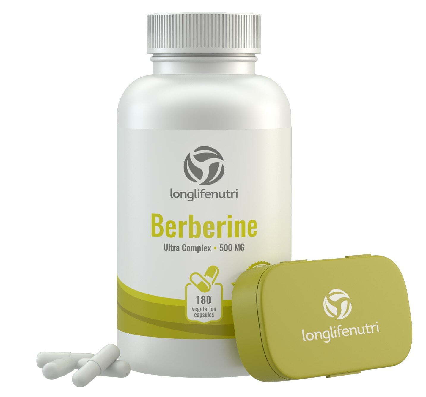 Berberine HCL 500 mg – 180 Vegetarian Capsules