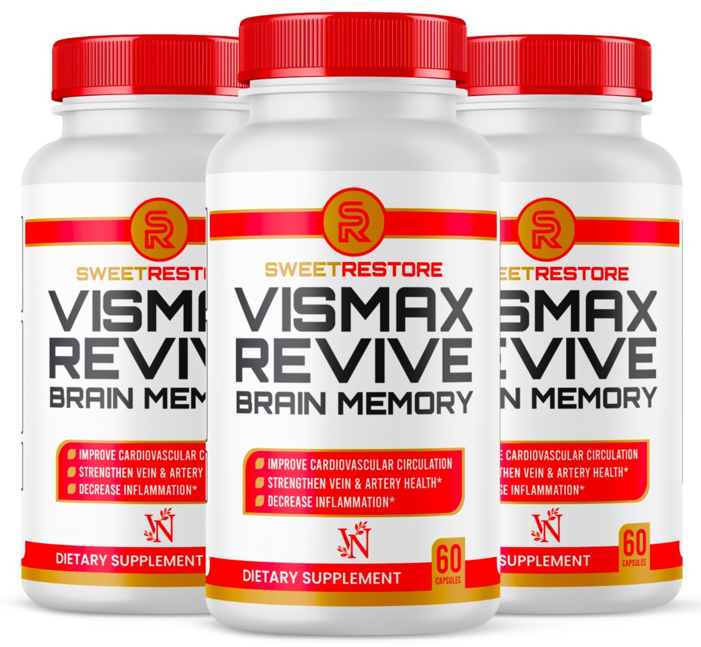 Vismax Revive Brain Memory Support Supplement Vismaxrevive Cognitive help 180ct