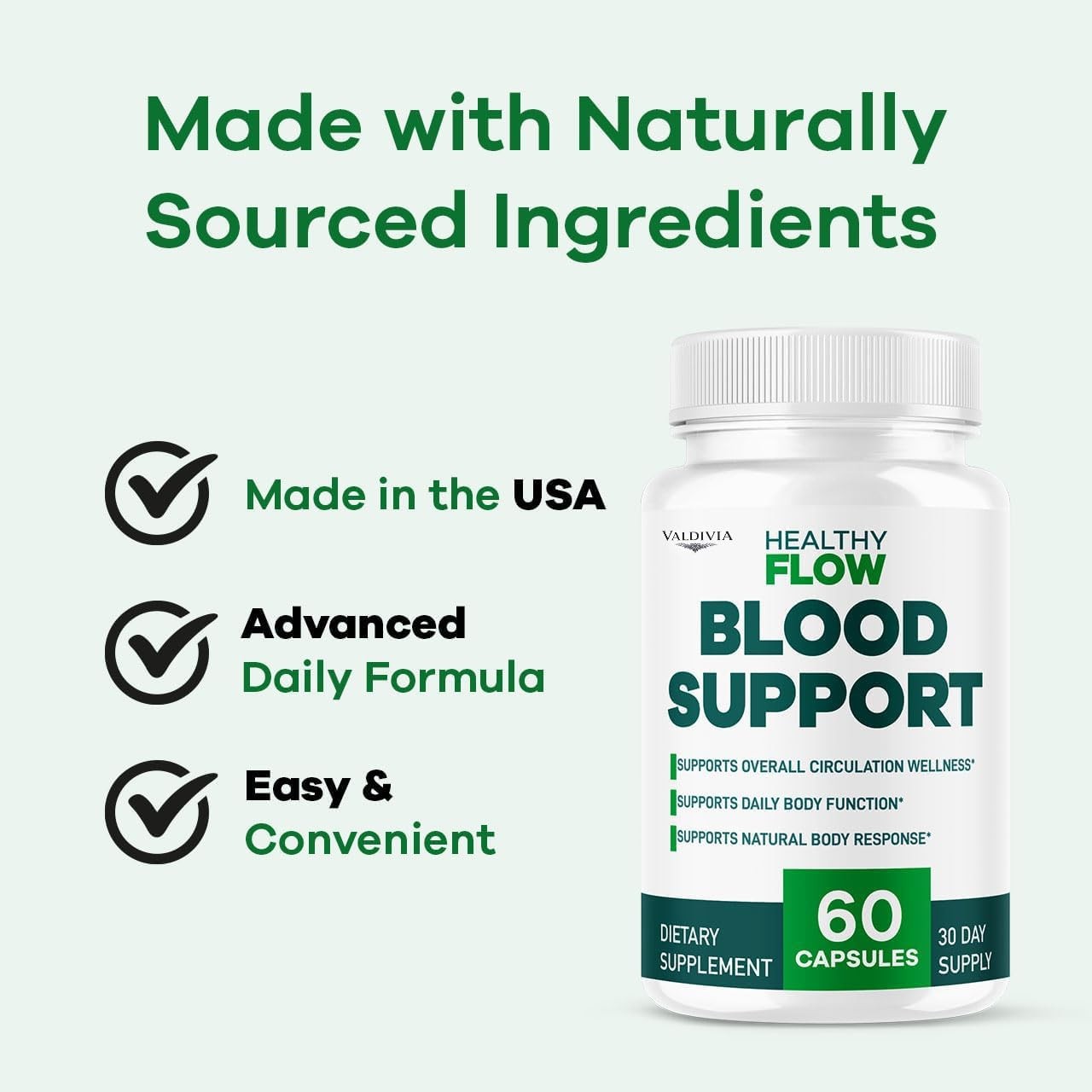 Healthy Flow Blood Support Supplement Capsules Circulation 2 Pack 120Ct