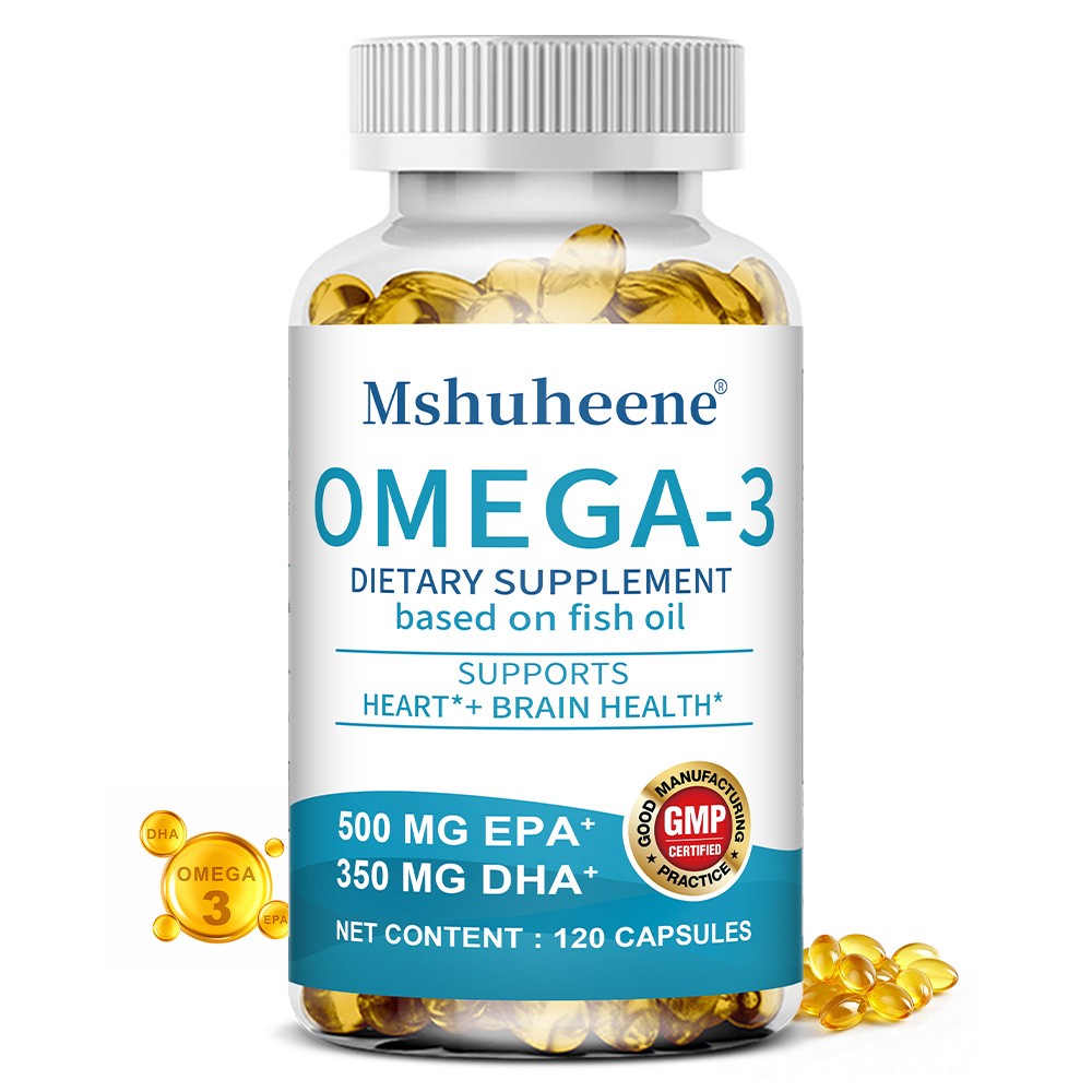 Mshuheene Omega 3 Dietary Supplement based on Fish Oil Premium 120 Softgels