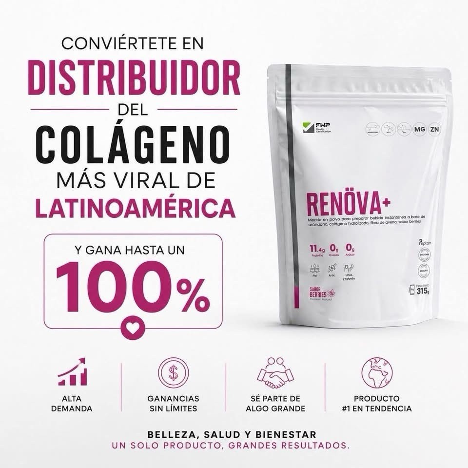 RENÖVA+ Hydrolyzed collagen with Active Biopeptides,sugar-free strawberry- 315g