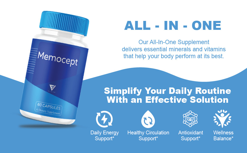 Memocept Advanced Brain Support, Memocept Supplement (60 Capsules)