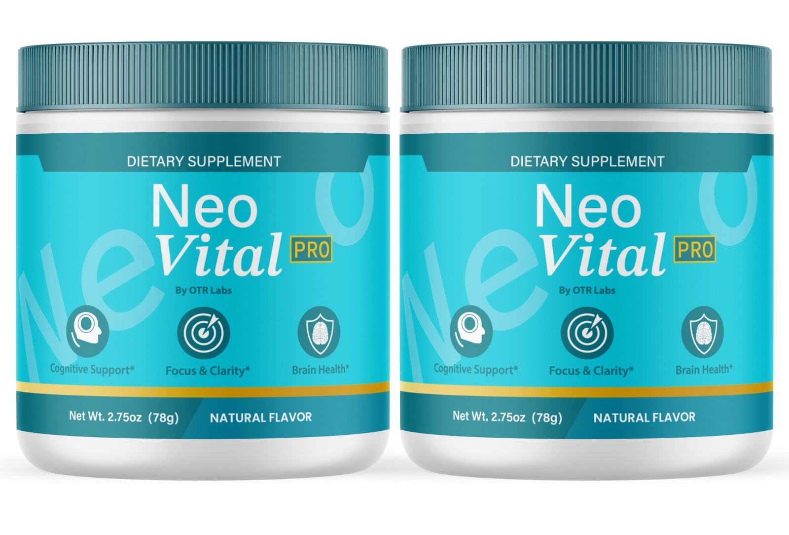 Neovital, Official Neo Vital Brain Supplement Powder 60 Servings 2 Pack